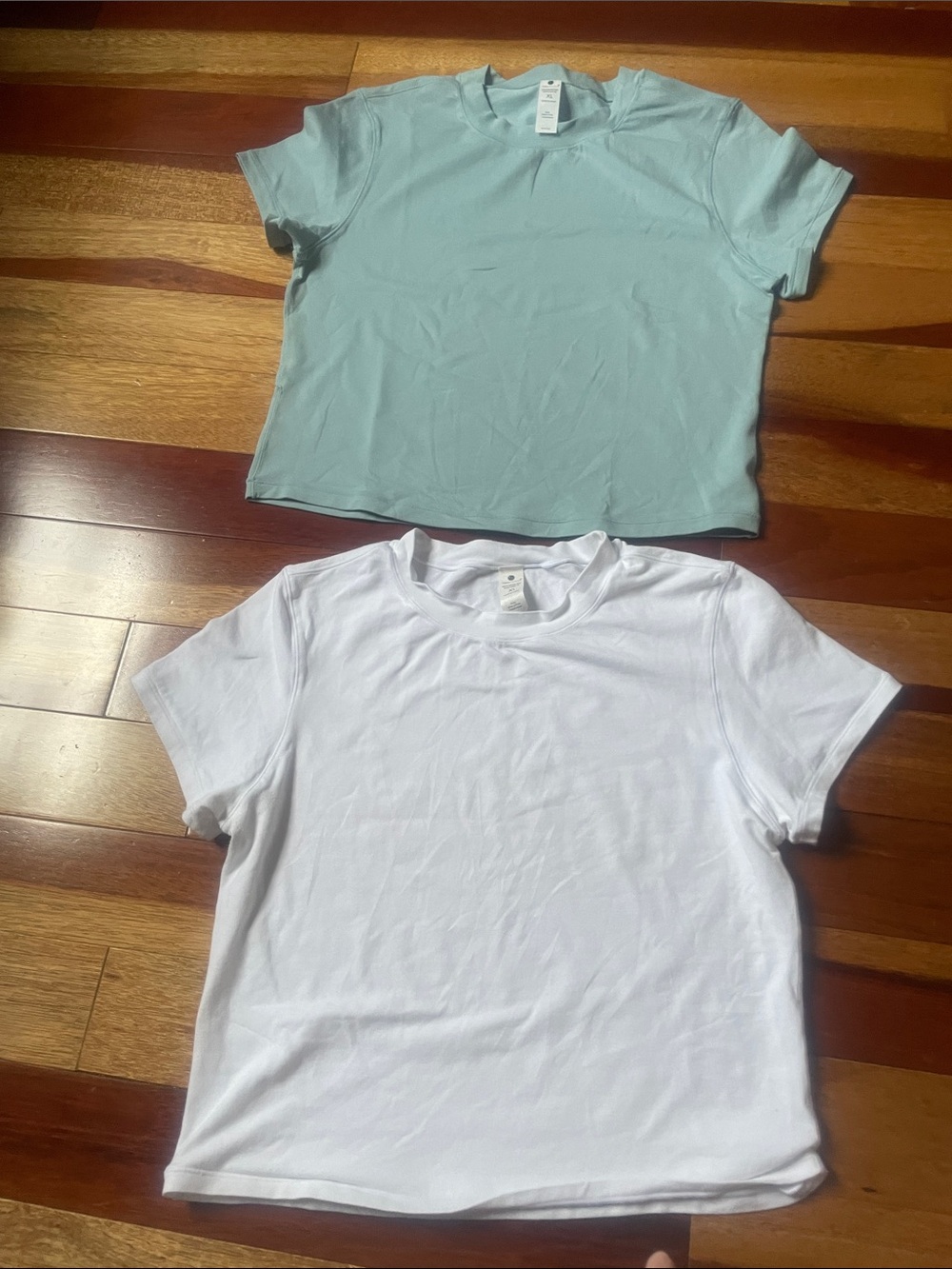 Yogalicious Mint and White Short Sleeve Tee Duo